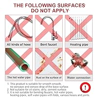 Vista 9 de Maveek - 2 rollos de cinta transparente para calafatear, tira selladora autoadhesiva de 4 pulgadas x 5 pies (1.65 yardas), cinta de sellado de PVC