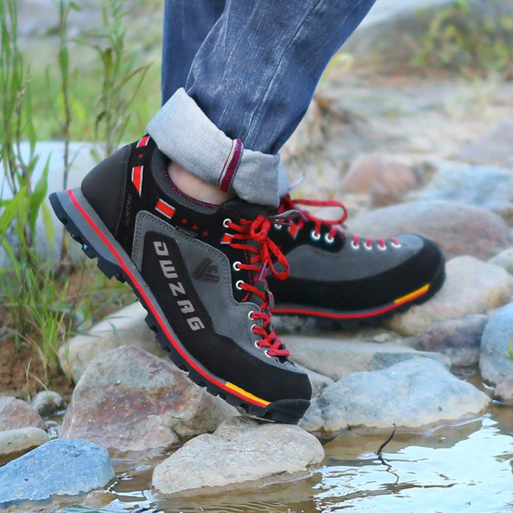 Scarpe da Trekking Uomo Respirabile Sportive Escursionismo Scarpe da Montagna Sneakers Passeggiata Rosso 43 EU