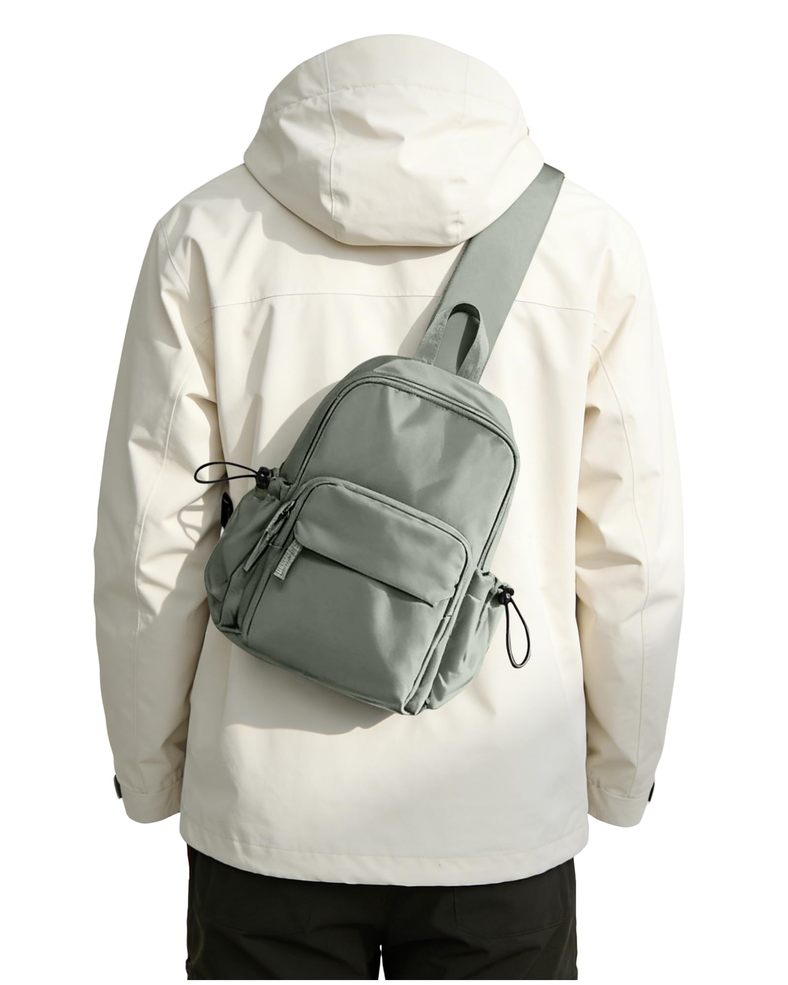 SEAFEW Sling Crossbody Bag for Men Women Tactical Backpack Shoulder Daypack Mini Anti-Theft Motorcycle Chest Bags Small One