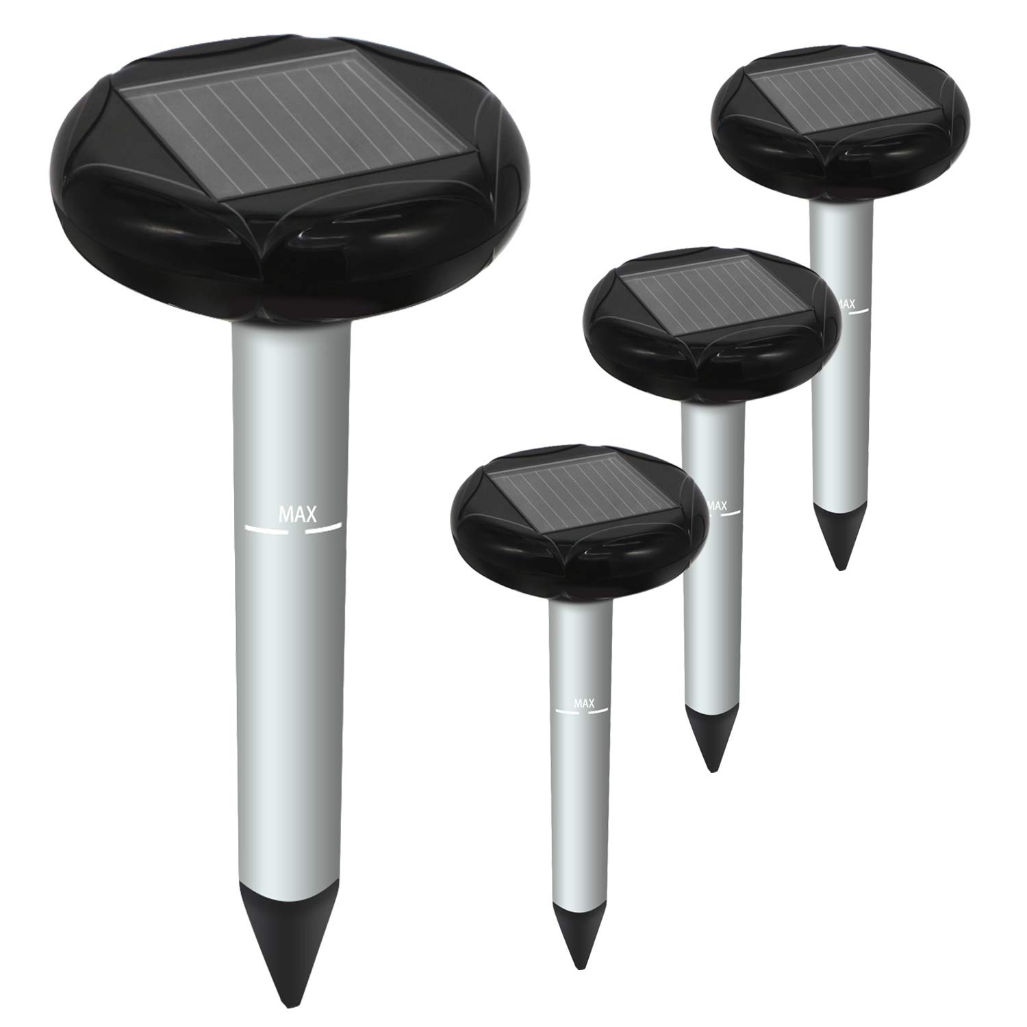 Buy XQINCAI Solar Mole Repellent Stakes 4 Pack Ultrasonic Solar