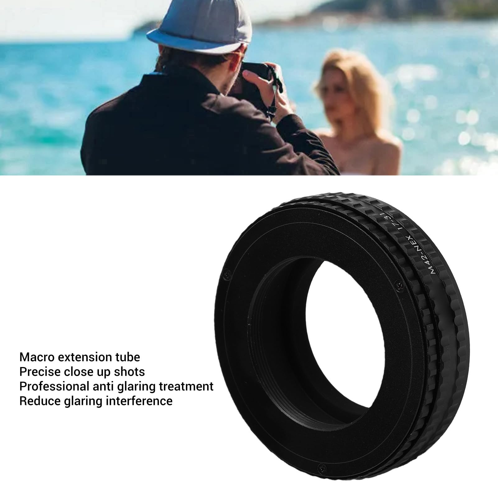 Adattatore per Obiettivo da M42 a NEX, Tubo di Prolunga in Lega di Alluminio per Fotocamera Mirrorless NEX, Attacco E, per NEX7 6 5N 5 C3 3 E Altri, 17-31 mm