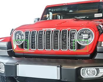 さらに値下げしました　ジープ ラングラー グリルガード Amazon.co.jp: RAZPOY JL グリルインサート、7ピース フロント