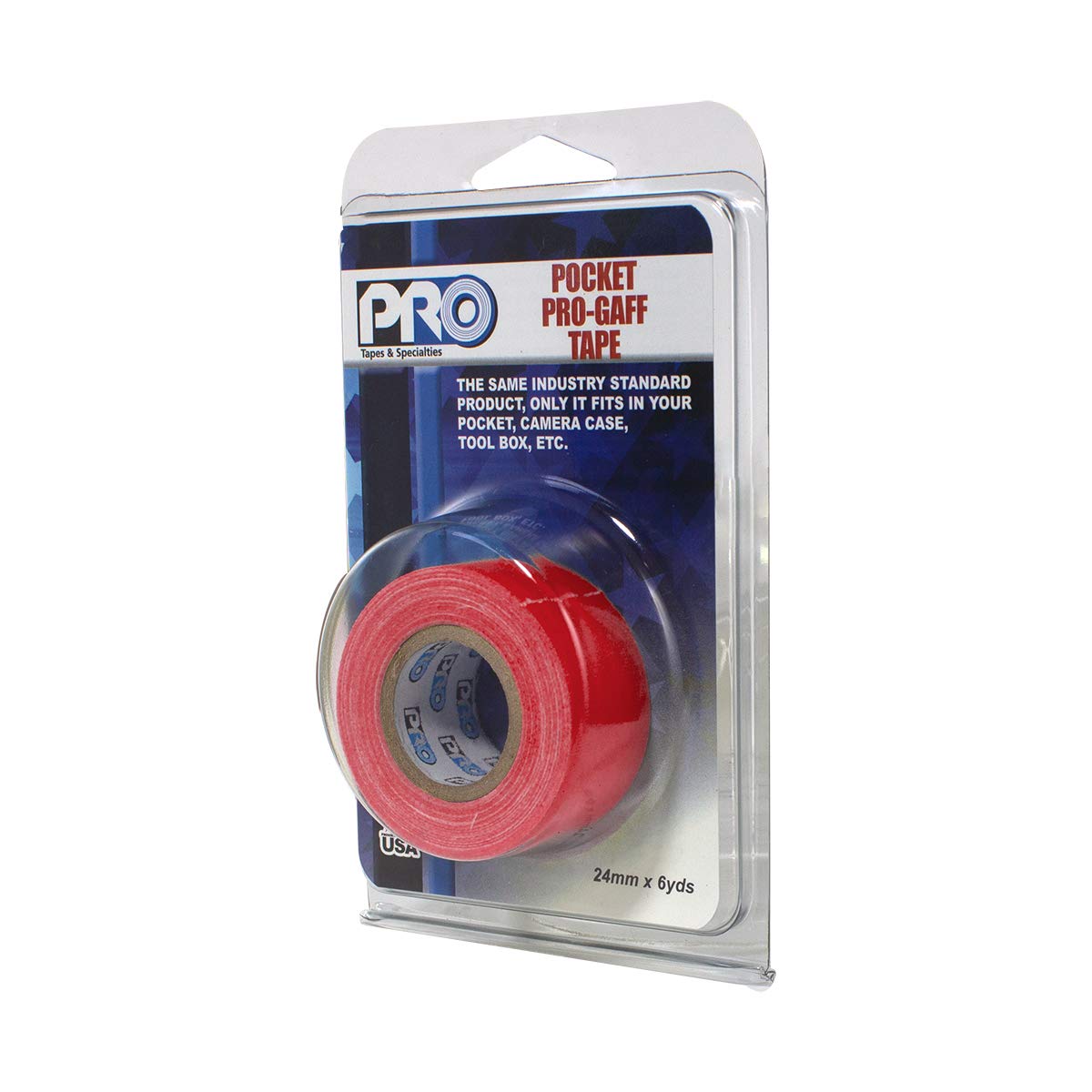 Pro Tapes Pocket Gaff Tape 1 inch (24mm) x 6 Yards Length red Matte. Pocket Size Gaffers Tape. Made in The USA. Holds Tight, Easy to Remove. : Industrial & Scientific