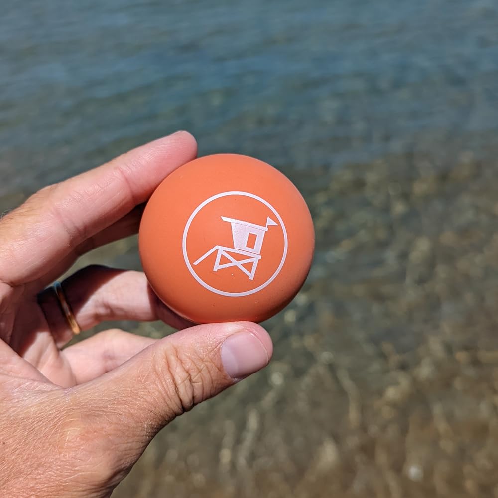 Set de 2 Balles de Raquette de Plage, Softball Rouge en Mousse PU et Speedball Orange en Caoutchouc, pour Débutants et Confirmés, 55-60mm