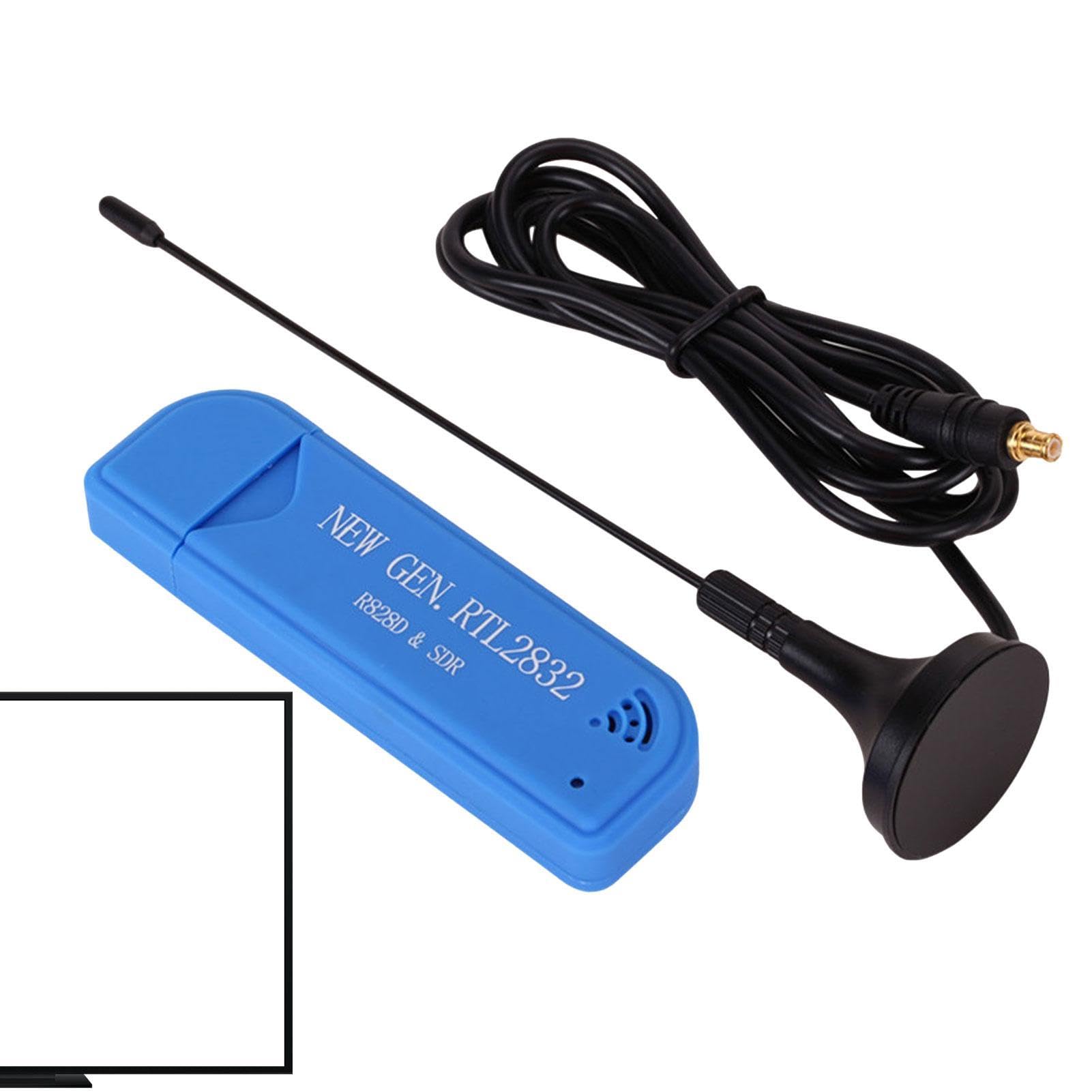 Réception radio SDR - Récepteur TV, Récepteur radio à antenne SDR | Clé USB RTL-SDR avec antenne, connecteurs MCX, modes de réception CW, récepteur radio TV défini par logiciel pour progiciels SDR, tu