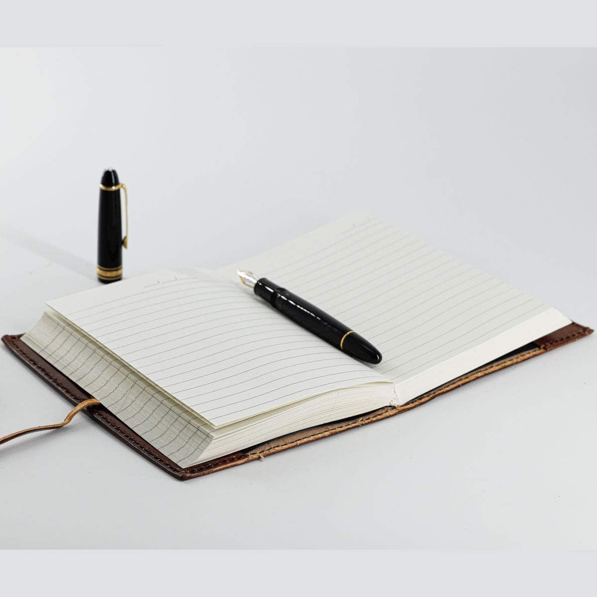 Handmade Leather Journal Lined Paper and Leather briefcase 18 Inch Laptop Messenger Bags for Men and Women Combo Pack