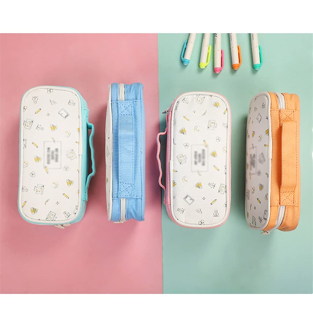 Astuccio portatile di grande capacità - Custodia semplice multifunzionale per materiale scolastico