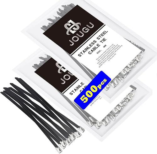 Miniatura 8 de 1000 bridas de metal de acero inoxidable 304 de 11.8 pulgadas, 250 libras, 11.811 in, envoltura de escape resistente, encuadernación multiusos para