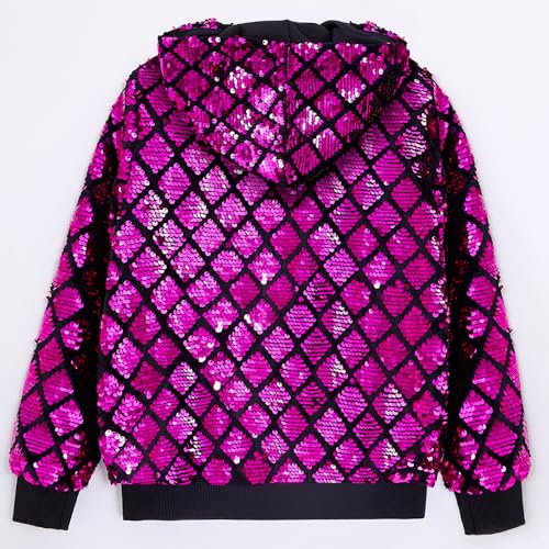 Image of Cilucu Kids Jackets Girls Boys Plaid Sequin Zipper Coat Jacket for Toddler Girls Birthday Outerwear Clothes