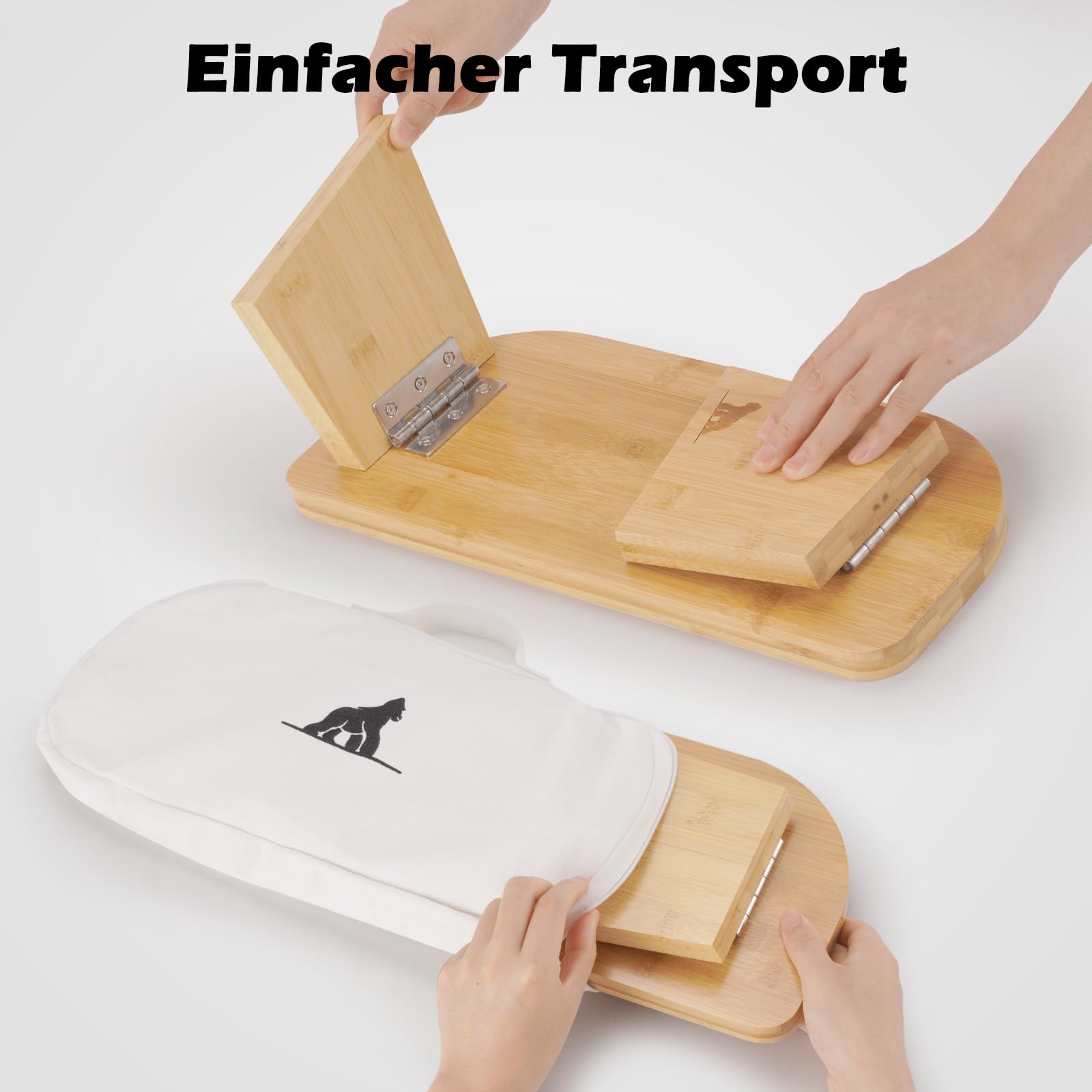 MY FAT GORILLA Meditationsbank Bambus – Meditationsstuhl Meditationshocker Faltbar – Yoga Hocker Klappbar Bambus – Natur