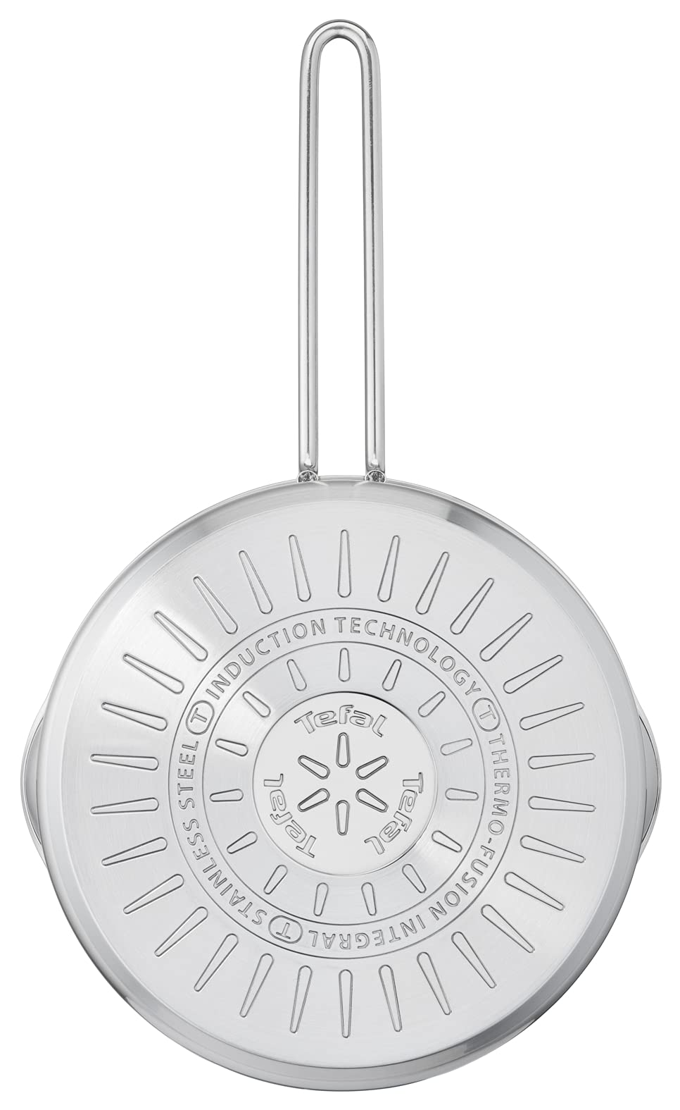 Tefal Nordica 8-teiliges Kochgeschirr-Set, Stielkasserolle 16 cm + Kochtöpfe 18/20/24 cm aus Edelstahl + Glasdeckel, Ausgießer, einfaches Abtropfen, Induktion, H852S855