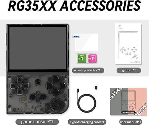 Miniatura 7 de RG35XX 2024 Retro Gaming Consoles with 64GB Card rg35xx Handheld Game Console 3.5 inch IPS Screen Linux System Classic Emulator Hand Held Gaming