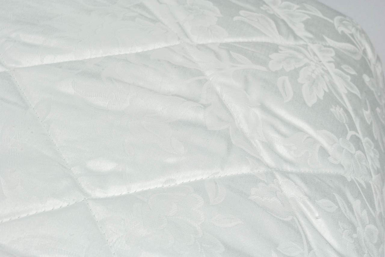 Manifattura ToscanaQuilted bedspread Cotton Satin Jacquard Floral - White, Single