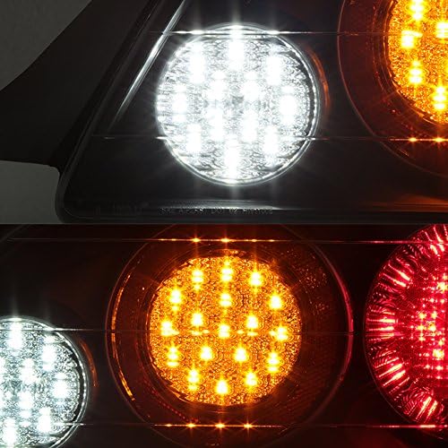 AKKON - For 2004-2009 Honda S2000 S2K AP2 FULL LED Style Black Taillights Taillamps Brake Lamps Replacement Pair