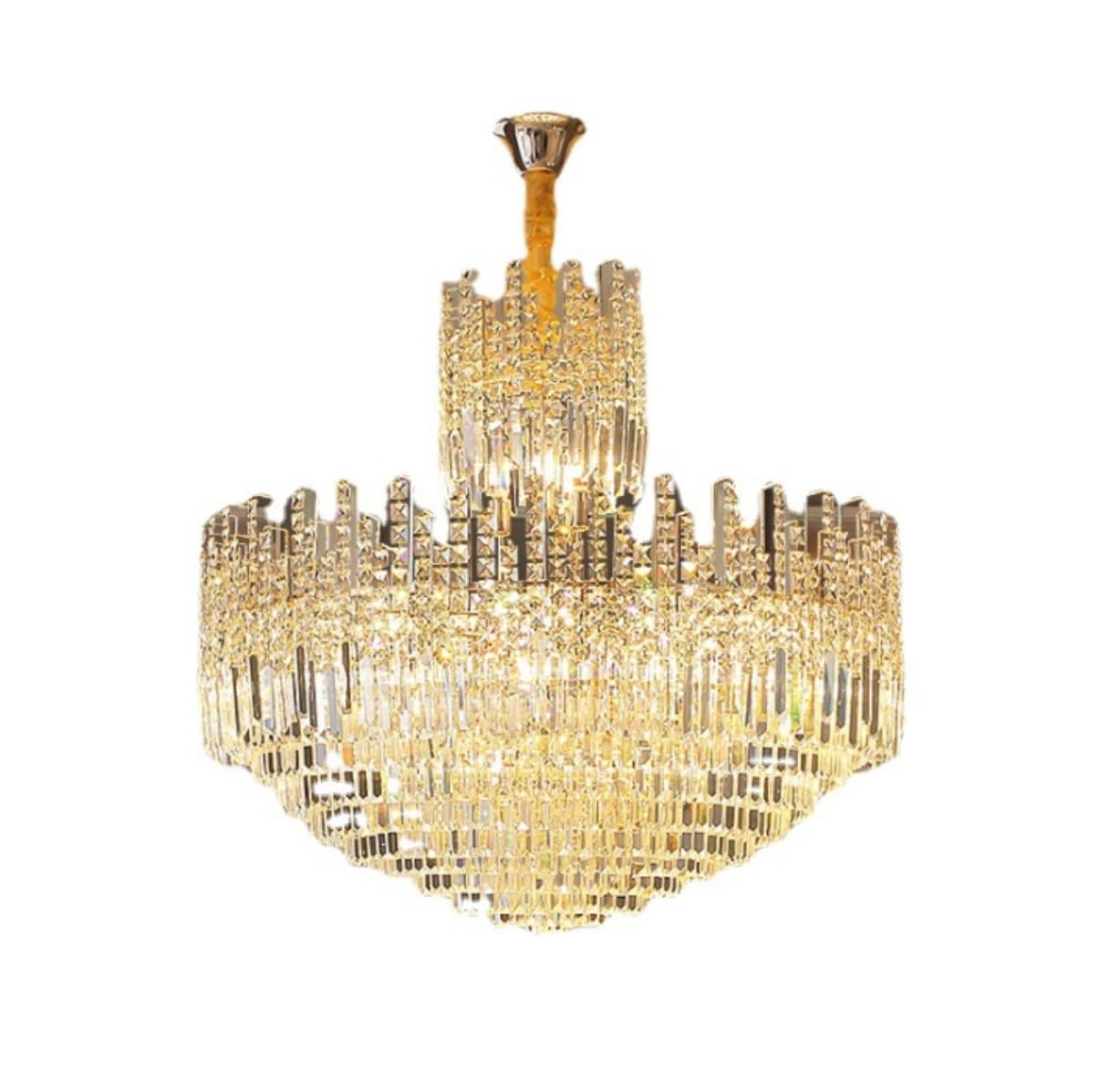 Kitchen Lights Ceiling,Chandelier Crystal Chandeliers Modern Light Luxury Metal Pendant For Living Room Bedroom Duplex Staircase Villa for Villa(60cm)