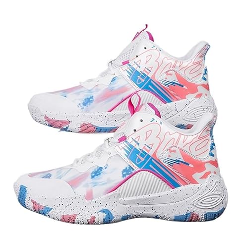 BINQER Elevate Your Game: High-Top Men's Basketball Training Shoes for Superior Grip, Durability, and Competition-Ready Performance (Color : Pink, Size : 8 UK) BINQER Elevate Your Game: High-Top Men's Basketball Training Shoes for Superior Grip, Durability, and Competition-Ready Performance (Color : Pink, Size : 8 UK)