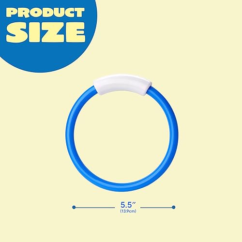 Miniatura 7 de JOYIN Anillos de buceo, juguetes de piscina, 8 piezas de anillos de piscina coloridos para niños, entrenamiento subacuático, juguete de buceo para