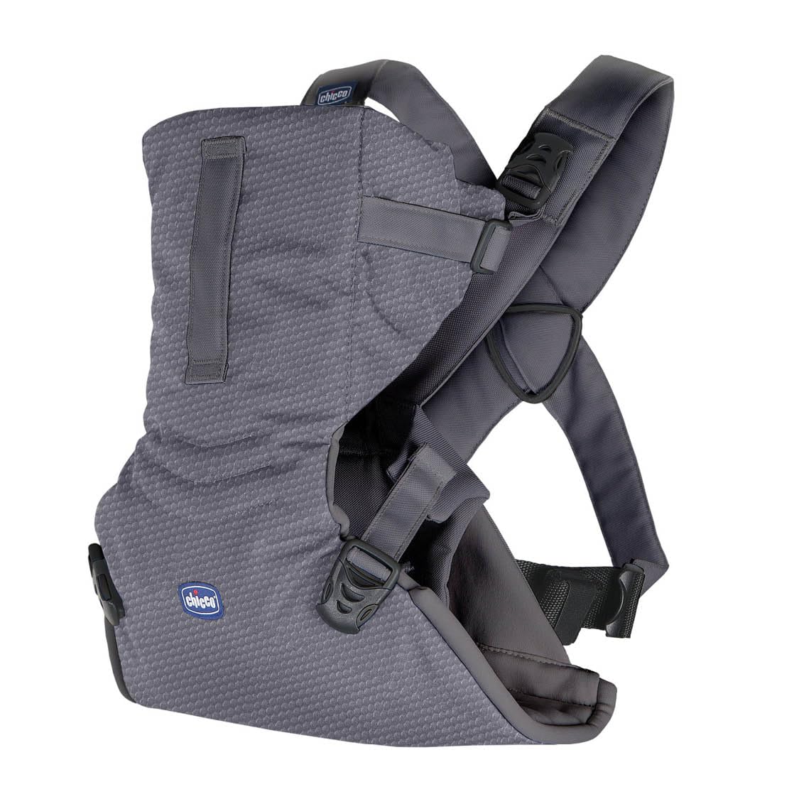 Chicco Easyfit Mochila Bebé Ergonómica para Bebés y Niños desde el Nacimiento a 9 Kg, Porta Bebé Simple e Intuitivo de Llevar, Frente Mamá y Frente Calle, Soporte para Cabeza y Cuello, Gris