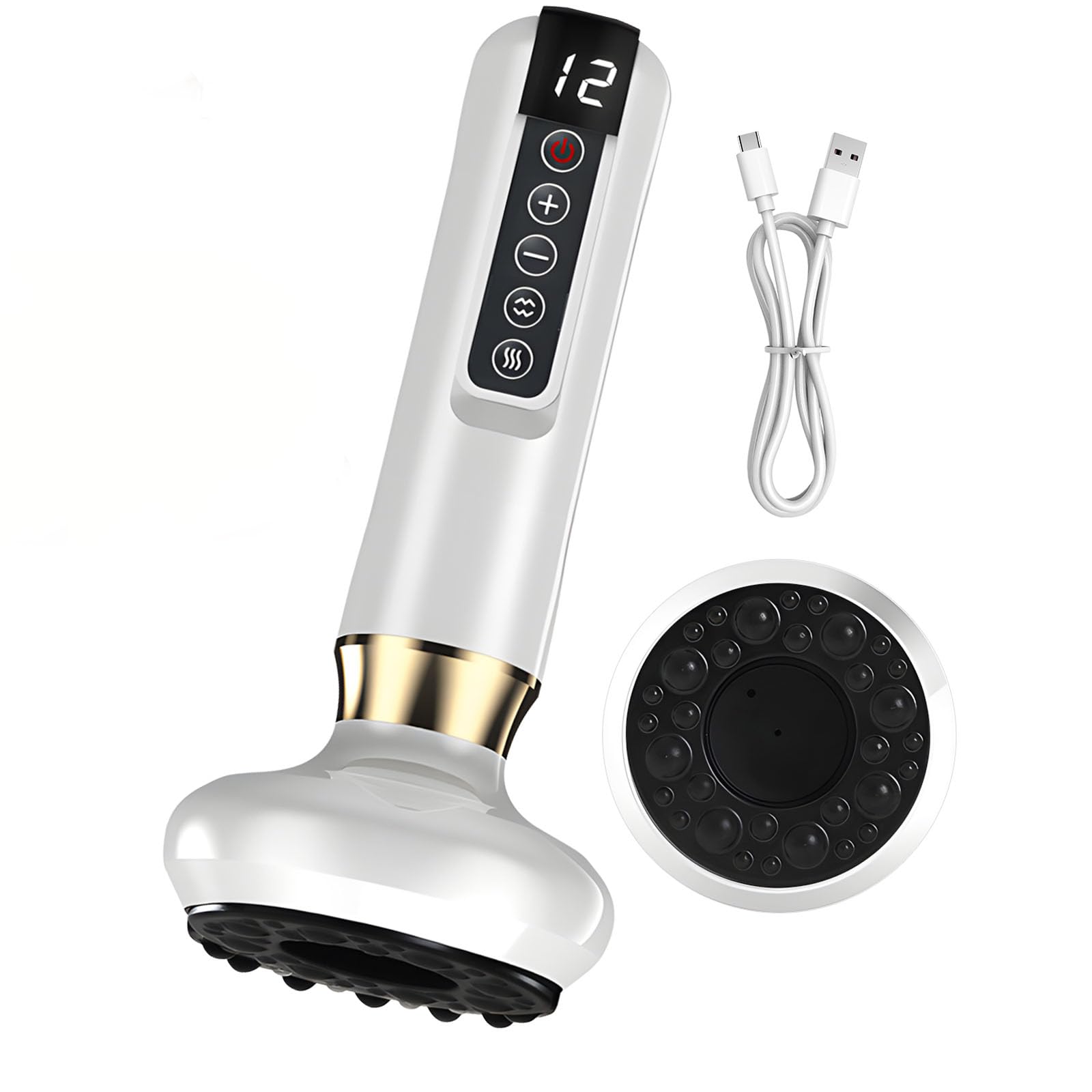 Aischens Electric Suction Cupping Device,Anti-cellulite Massager For Legs/Abdomen/Arms,Anti-cellulite Device,Lymphatic Drainage Equipment With 12 Programs & 4 Modes