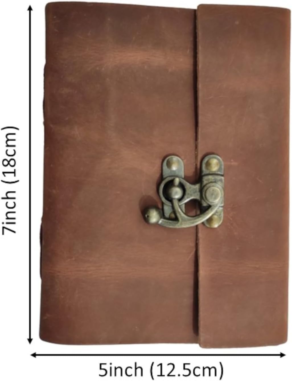Purpledip Leather Diary 'Lock Your Secrets': Handmade Paper Journal for Corporate Gift or Personal Memoir (11686)