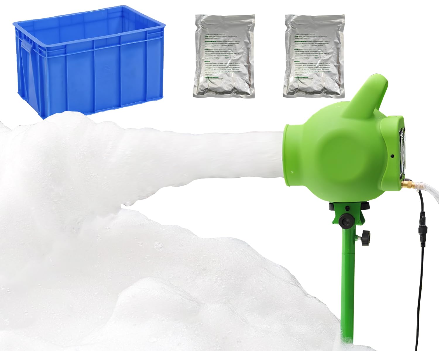 langxun 800w foam jet cannon machine, water toys - new bubble maker with foam particle and water tank, perfect for birthdays, celebrations, backyard summer pool party events