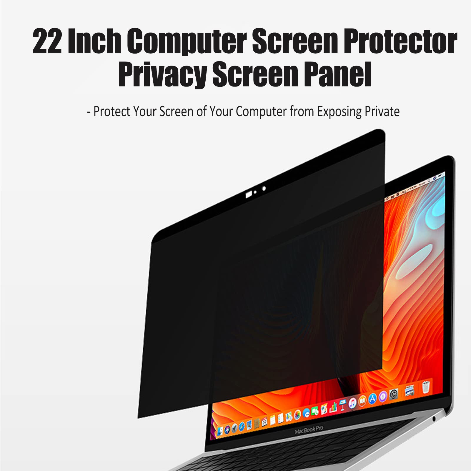 Screen Protector Screen Panel, 22 Inch Computer Screen Filter for 16:9 Widescreen Monitor, Anti Scratches, Anti Blue Light, Anti and Anti Glare Protector Film(18.7 x 11.6in)…