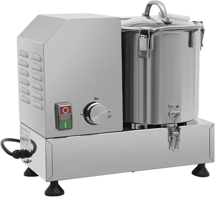 1200W/1800W Professional Electric Food Processor Chopper for Meat and Vegetables with Stainless Steel Blade, Capacity Options 6L/9L/15L for Restaurant, Catering and Home Use, 9L