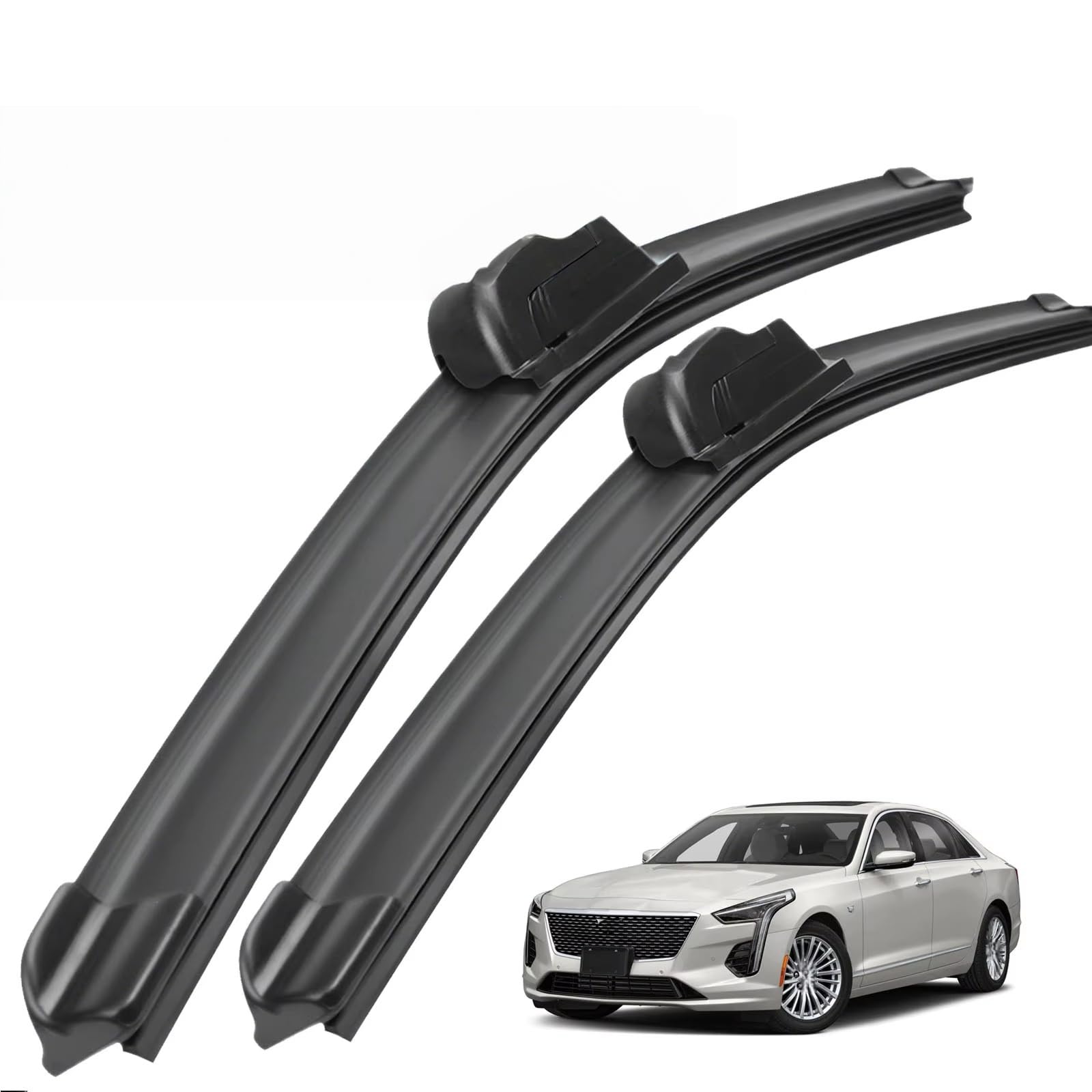 PAPEP Windscreen Wiper Blades for Cadillac CT6 2015-2023 24"+18", Front Replacement Wipers OEM Quality Water Repellent Rubber Automotive Windshield