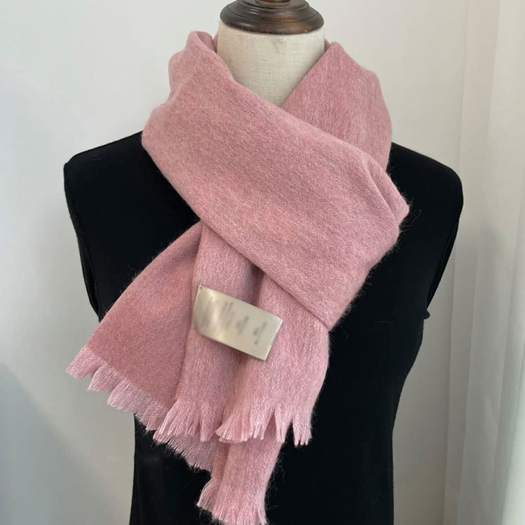 Fular Mujer Bufanda Soft Cashmere Bufanda Otoño Invierno Femenino Femenino Bufanda Mujeres CashMere Bufandas Largo Shawl Wrap Wrap Gift Regalo Chal Mujer Fiesta ( Color : Pink , Size : 190*35cm )