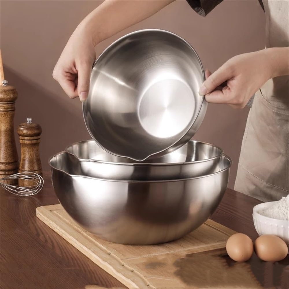 Bol à Mélanger Bol à Salade de Cuisson Bec verseur Bol de Cuisson Mélange de pâtes pour la Cuisson la Conservation et la Cuisson(M)