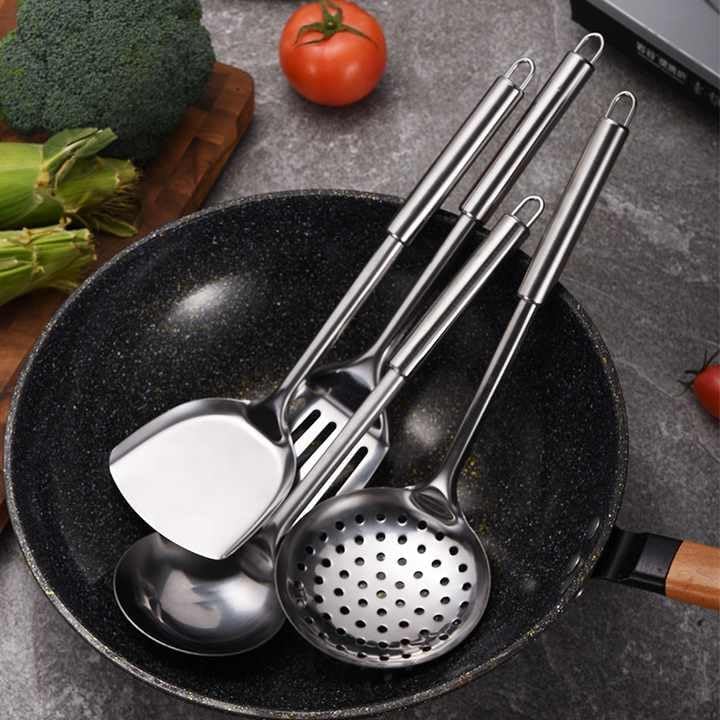 Stainless Steel Utensil Set, 9-Piece Kitchen Cooking Utensils with Holder