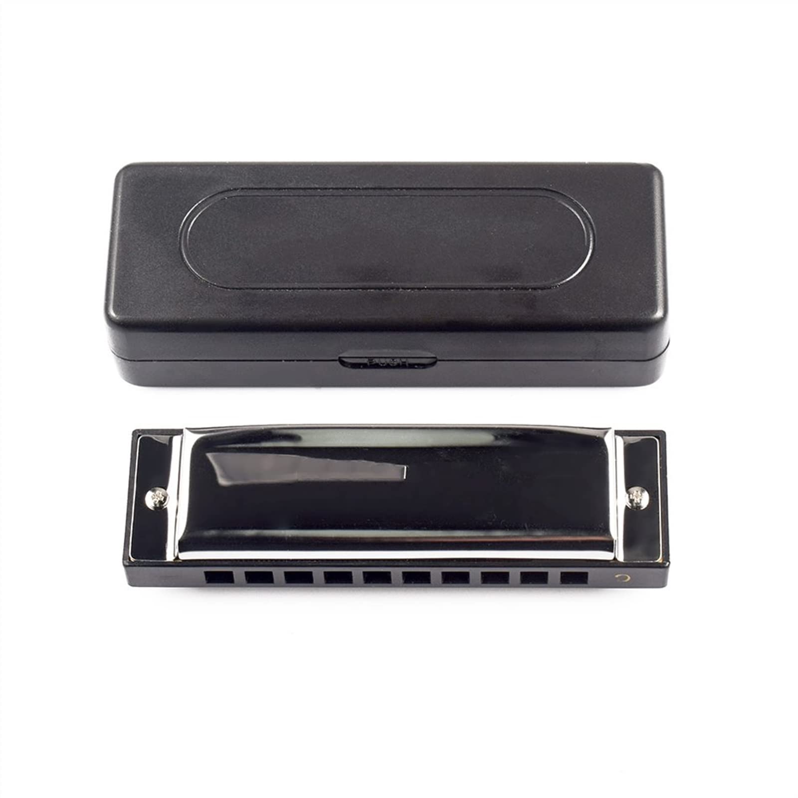 Standard Mundharmonikas Diatonische Mundharmonika 10-Loch-C-Ton-Mundharmonika Mit Gehäuse Messing Edelstahl