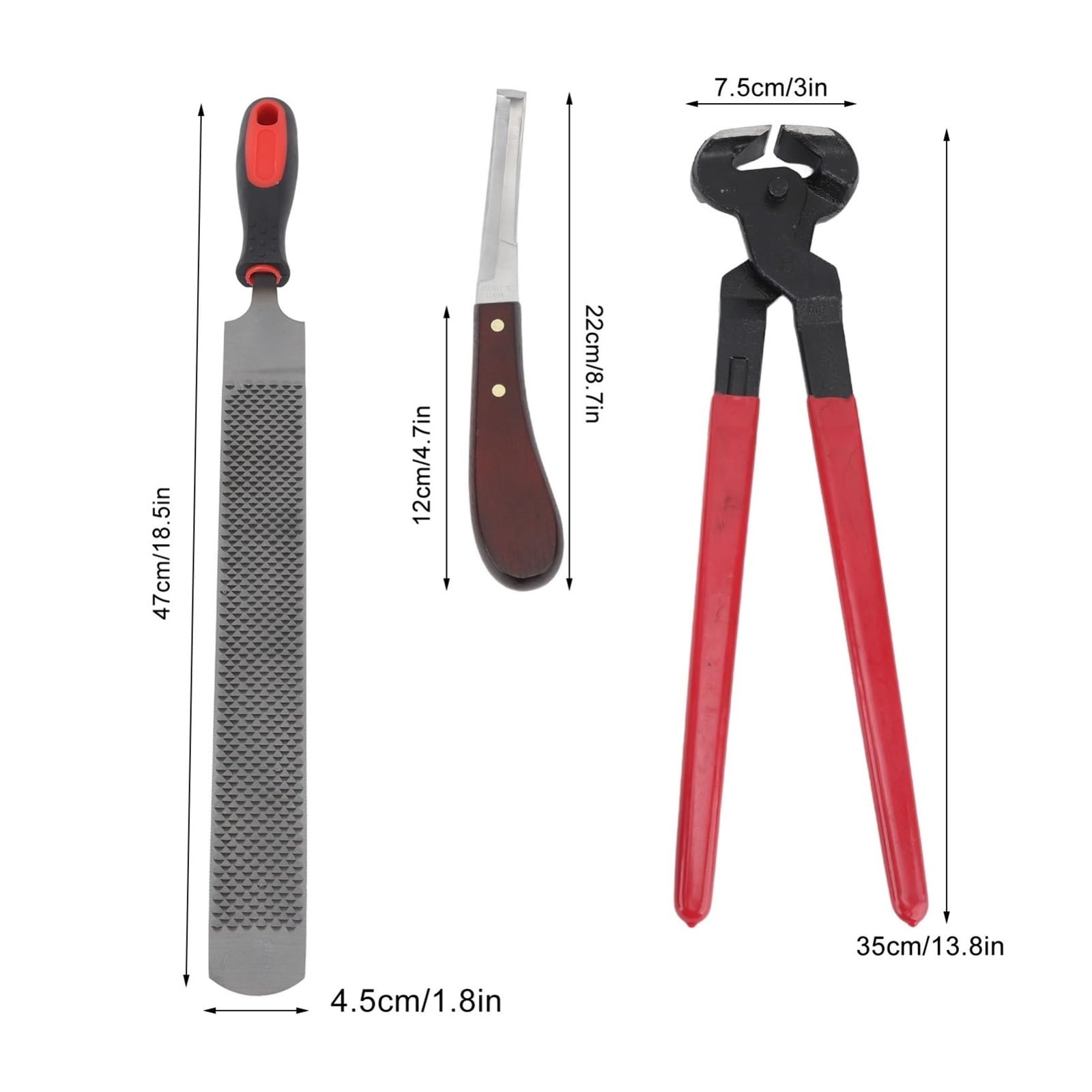 Kit De Herramientas Reparación Pezuñas, Lima Acero Doble Cara, Recortadora , For Caballos, Ganado, Ovejas, Burros