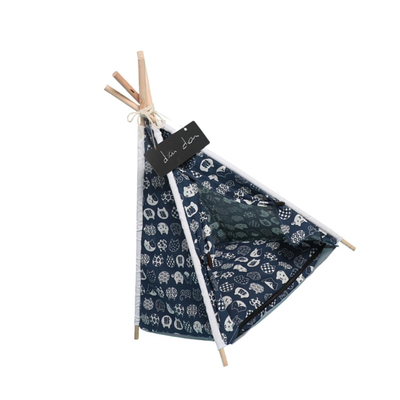 Tente de jardin et salon POPETPOP tipi pour chien et chat en bois