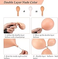 Vista 3 de RUBFAC 130pcs Blush Pink Balloon Garland Arch Kit, Dusty Pink Peach Rose Gold White Balloon Garland Kit for Party Birthday Girl Baby Shower Boho