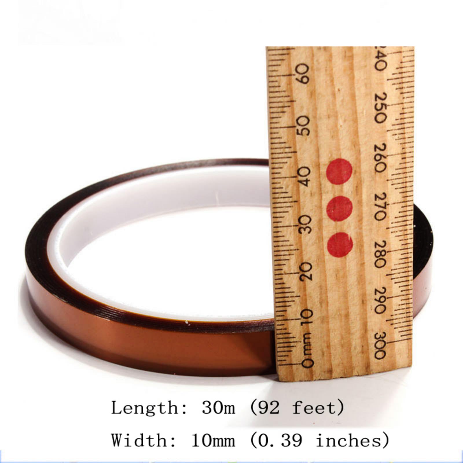 BEILOCKERY 2 Rolls Heat-Resistant Tapes, 10mm*30m Heat Transfer Fixing Tape, High Viscosity, Electronic Component Protection, Insulation Tape