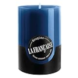 Pillar Candle - Made in Tunisia, Blue Color, +/- 50-Hour Burn Time - 2.76 x ‎3.94 inches