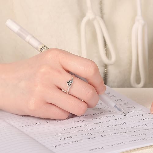 Miniatura 7 de Womens Lotus Flower Rings Simple Rings 925 Sterling Silver Rings Womens Stacking Rings Vintage Statement Rings Size 5-9