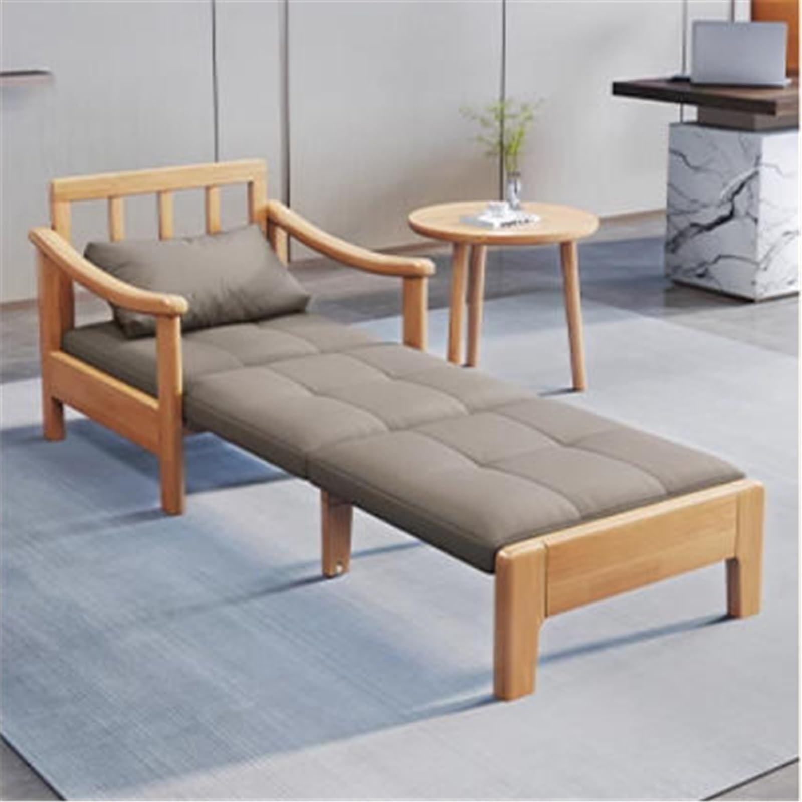 Rozkładana sofa- Wielofunkcyjne biuro, gabinet hotelowy, balkon, salon, dodatkowe łóżko, sofa z litego drewna, składana