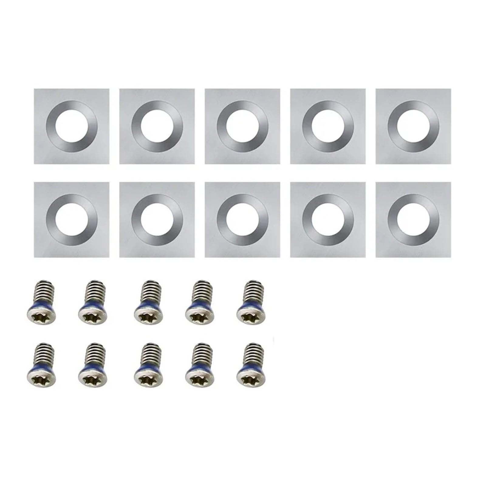 Hartmetall-Wendeschneidplatte 12 mm, 10 Stück, 12 x 12 x 1,5 mm, 35D-Vierkant-Wendeschneidplatte for Holzdrehmaschinen, Spiralhobel und Wendeschneidplatten.