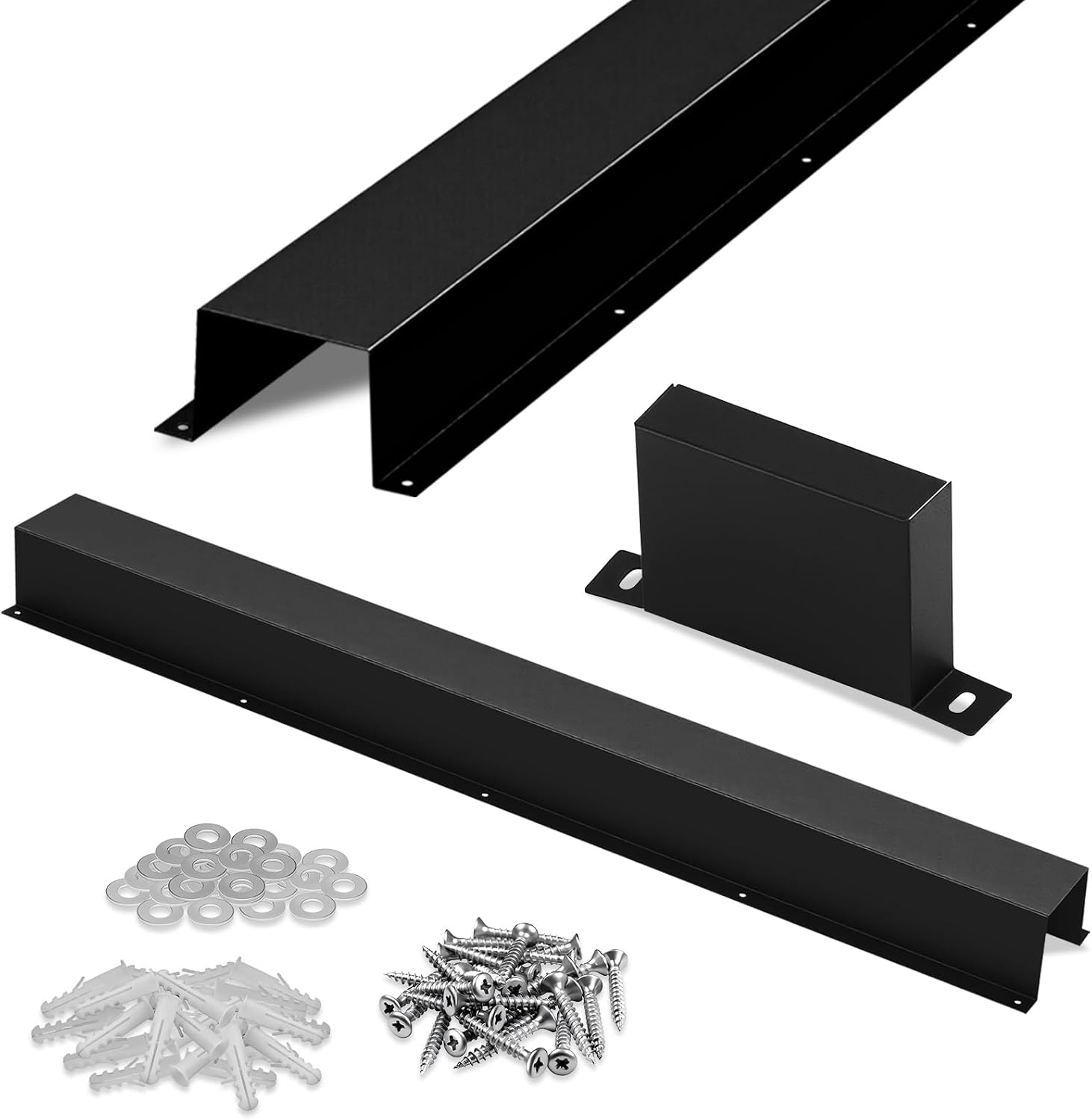 Moxweyeni 1 Pack 4×4 Inch x 3.3 Ft (3.3 Ft Total) Metal Line Pack Cover, Metal Decorative Ac Pipe Line Accessories Cover for White Ductless Mini Split Accessories, Air Conditioner, Heat Pump