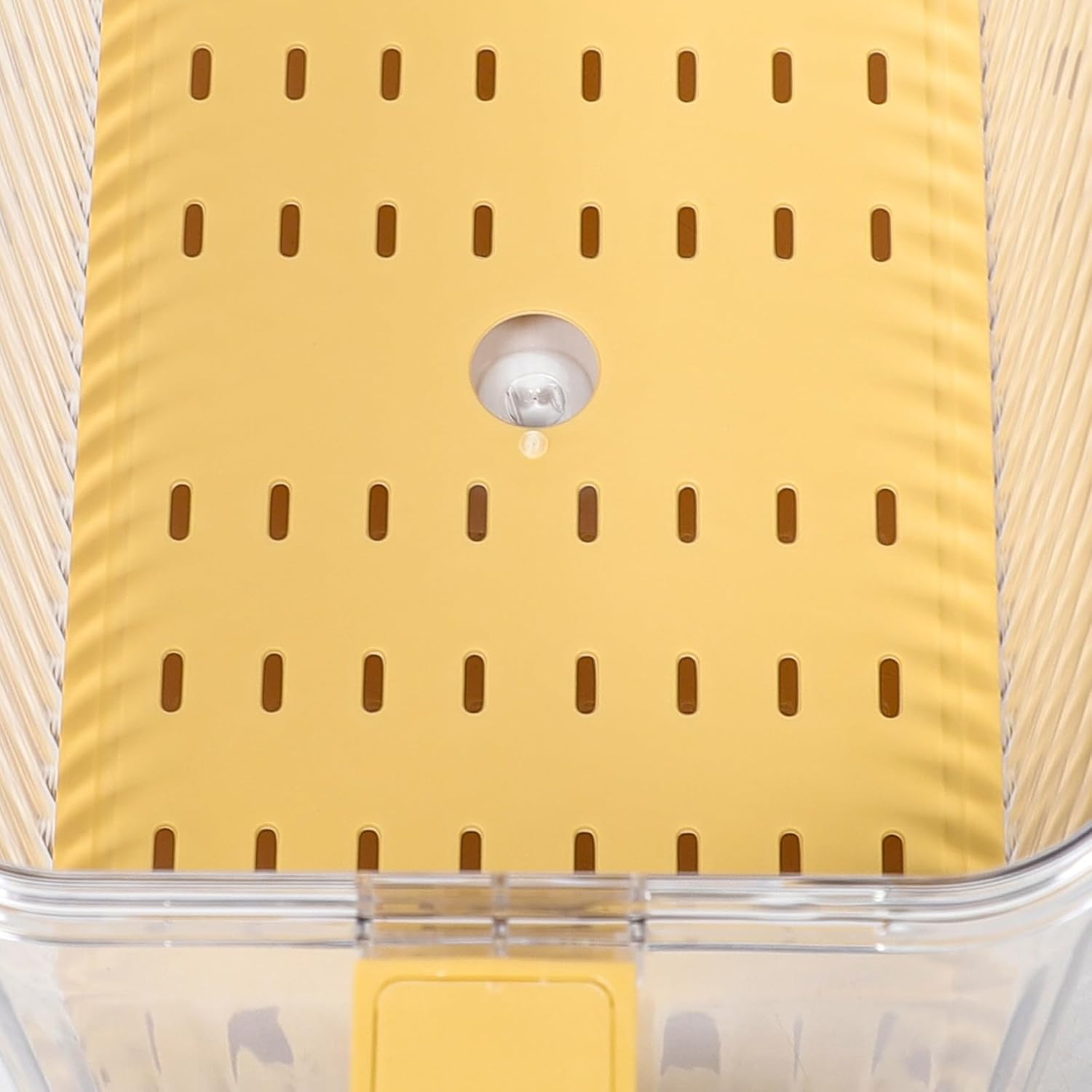 KICHOUSE Bread Box for Fridge Toast Storage Container, Small 906 High Yellow Sealed Food Organizer for Kitchen Bread and Vegetable Storage