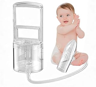 Aspirador Nasal Manual para Bebés, Limpiador Nasal Portátil, Succionador de Mocos con Bomba de Silicona Suave, Aspirador Nasal de Viaje