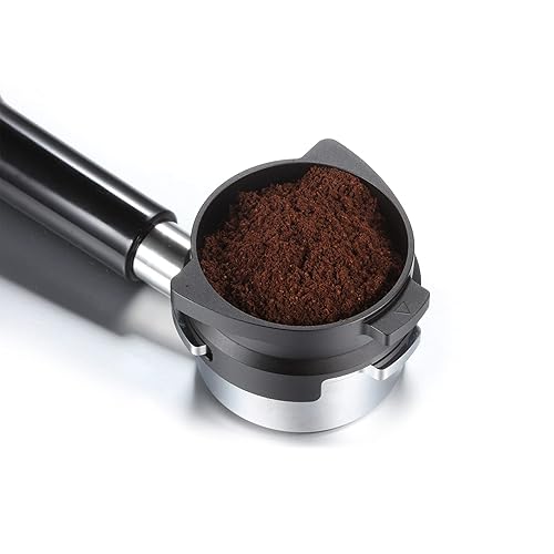 Miniatura 3 de FIRJOY Embudo dosificador espresso de 2.126in para portafilters Breville Barista (aleación de aluminio-negro)