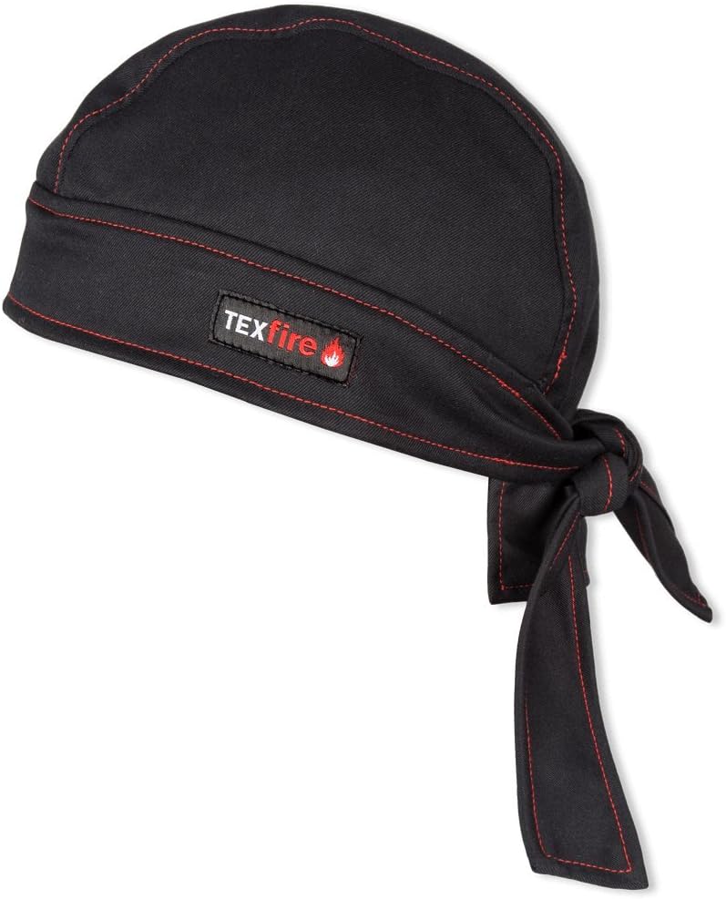 Flame retardant welding bandana, breathable and very light. Head protection for welders. Adjustable, washable and comfortable