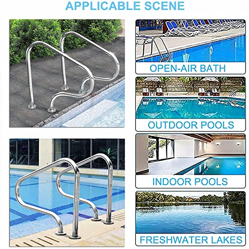 Barandilla de seguridad para piscina de acero inoxidable 80x80x27cm miniatura 3
