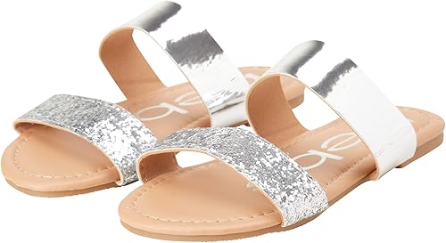 Miniatura 4 de bebe Sandalias para niñas Sandalias de piel sintética con punta abierta para niños pequeños, niñas pequeñas y niñas grandes