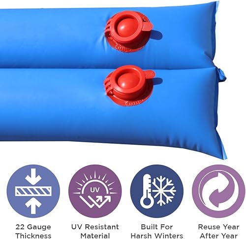 Miniatura 9 de Buffalo Blizzard Bolsas de agua negras de doble cámara de 8 pies de largo  Paquete de 18  Material de vinilo resistente de calibre 22  Asegura la