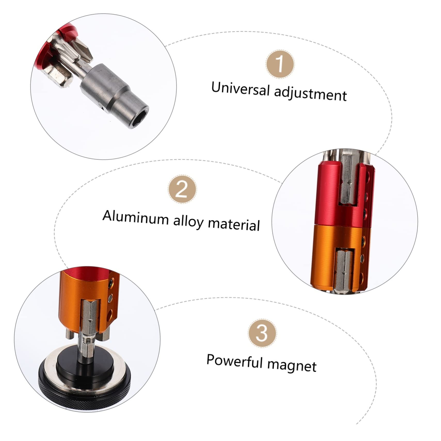 BESPORTBLE 2 Pz Strumenti per La Riparazione Kit Cacciavite a Cricchetto Cacciavite a Cricchetto per Bici Mini Cacciavite a Punta Mini Bici Ruotare Gruppo Tondo Precisione Lega di Alluminio