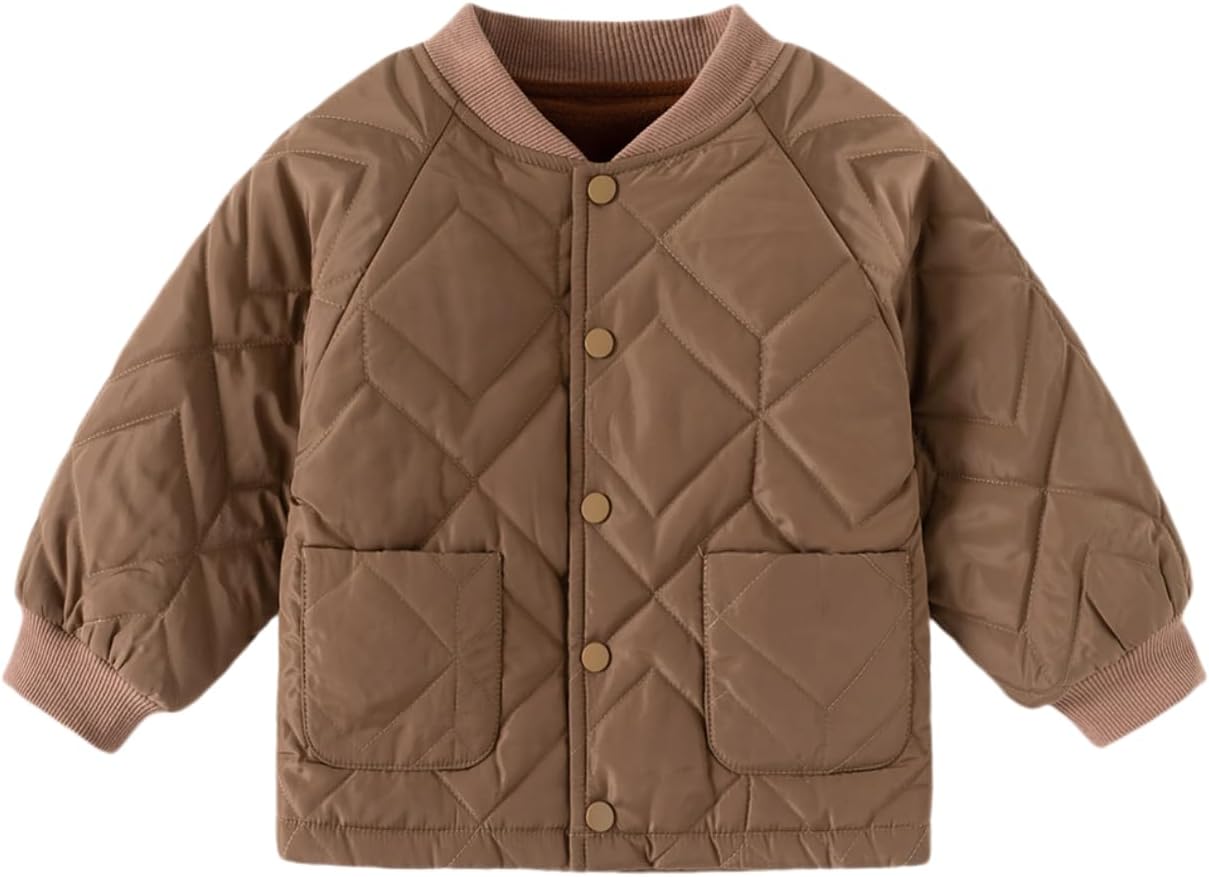 Meufam Toddler Baby Boys Down Jacket Coat Solid Color Lightweight Puffer Padded Jacket Fall Winter Infant Outerwear